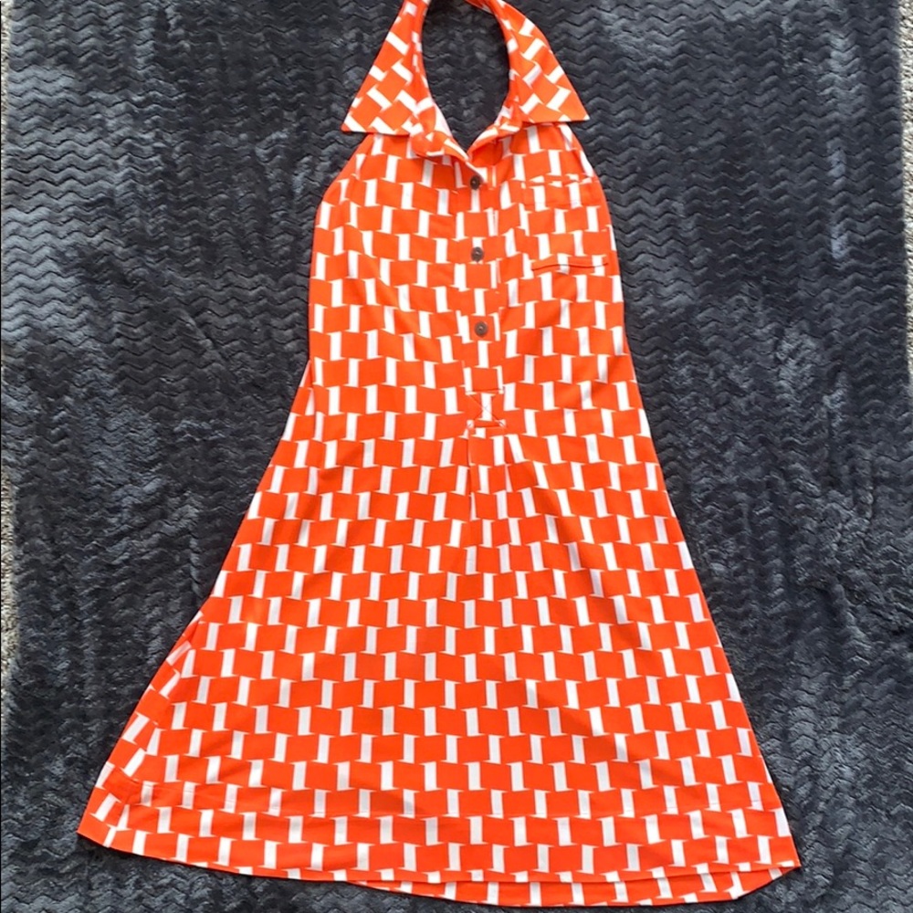 DVF Graphic Halter Dress